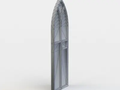 Window stained glass Low-poly 3D model