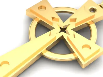 Light Gold Cross New Design  CP 18 3D print model