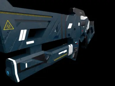 sci-fi Handgun Low-poly 3D model