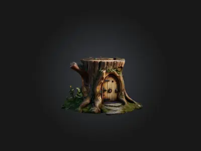 Fairy Tree Door Model 3D model