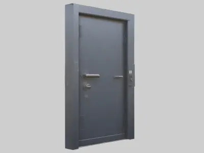 Security steel door model 3D model