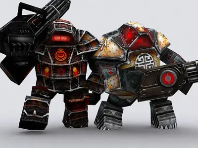 3DRT - Warbots Punishers Low-poly 3D model