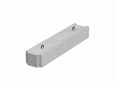 Concrete Block 3D model 4
