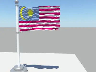 Malaysia flag 3D model