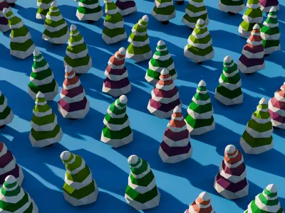 Low poly tree Low-poly 3D model