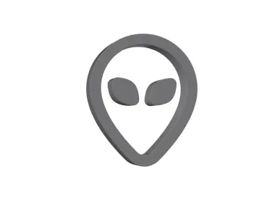 3d alien Low-poly 3D model