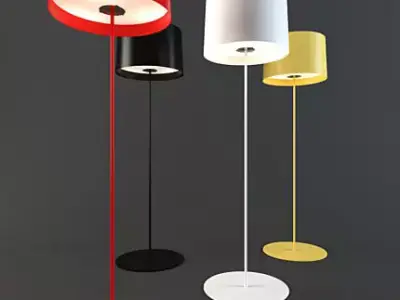 Modern Floor Lamp Set 3D model