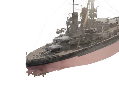 IMPERIAL GERMAN NAVY WW1 BATTLESHIP 3D model