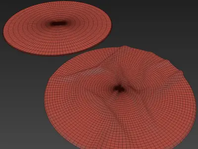 Round Rug Set 245 3D model