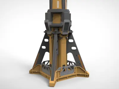 Sci fi Floodlight 11 3D model