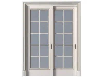 Interior sliding doors in classic style 3D model