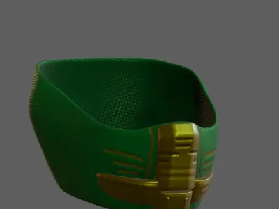 Gas mask helmet 3d model scifi Low-poly  Low-poly 3D model