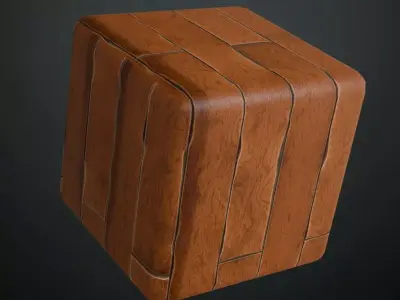 Rustic Stylized Curved Wood Planks PBR Seamless Texture