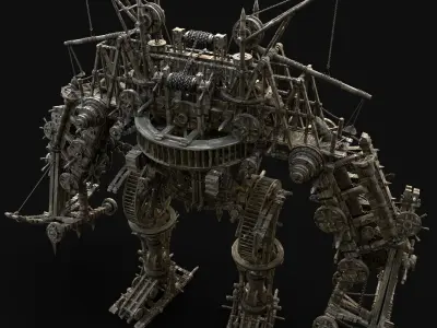 MECH GIANT ROBOT SIEGE WAR MACHINE MEDIEVAL MECHA COLLECTION AAA 3D Model Pack