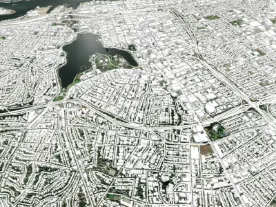 Cityscape Auckland New Zeland 3D model