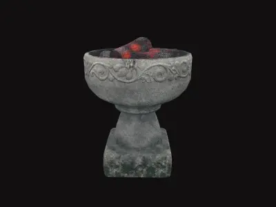 Medieval Torch V25 Low-poly 3D model