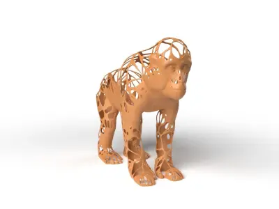 Monkey Dust Voronoi Low-poly 3D model