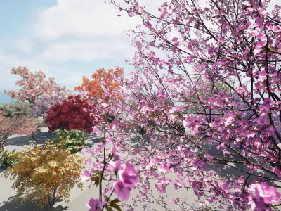 Flowering Trees 3d Pack 3D model
