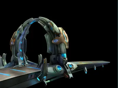Spaceship - landing 3D model
