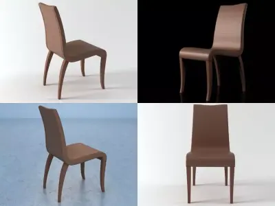 Marco set of four different chairs Free 3D model