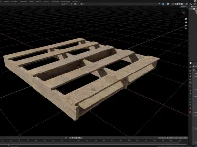 Hong Kong Wooden Shelves Base 3D model