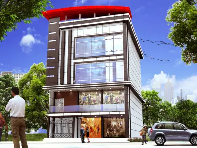 exterior building Low-poly 3D model