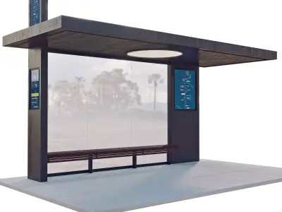 Bus Station 2 3D model purchase
