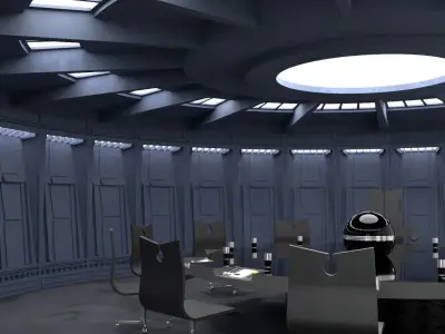 Set 6 - Death Star Conference Room 1-18 scale Kenner-Hasbro 3D print model