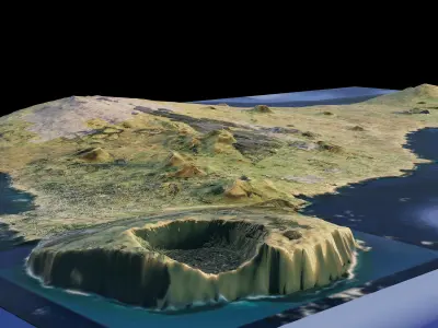 Easter island 3d model terrain 3D model