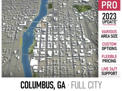 Columbus Low-poly 3D model