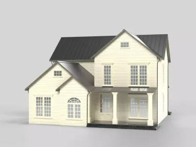 Cottage House Design 03T5 Low-poly 3D model