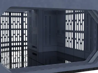 Set 1a - Death Star Vader vs Obi-Wan 1-18 scale Hasbro Kenner 3D print model