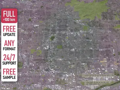 Phoenix - 3D City Model 100km Low-poly 3D model