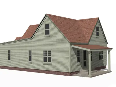 House Low-poly 3D model 28