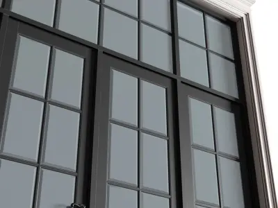 Modern Classic French Entrance Patio Doors  3D model
