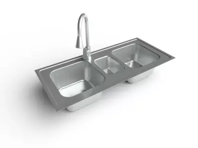 Kitchen Sink M10 Low-poly 3D model