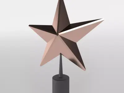 Christmas Star v1 003 Low-poly 3D model