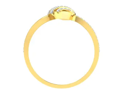 Light Weight Gold Diamond Rings-R-4134 3D print model
