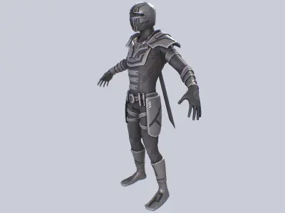 Scifi character Low-poly 3D model purchase