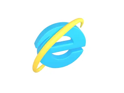 Internet Explorer Logo v1 003 Free low-poly 3D model
