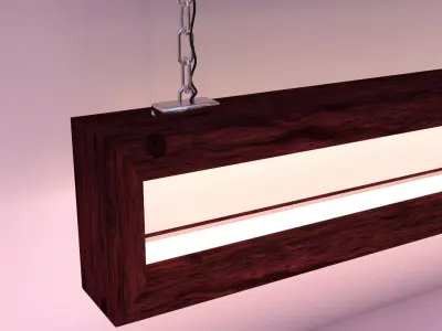 Woden lamp Free 3D model