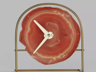Agate clock Low-poly 3D model
