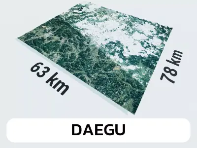 Daegu South Korea City Landscape 3D Model 3D model