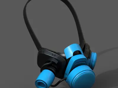 Gas mask helmet 3d safety isolated fantasy  Low-poly 3D model