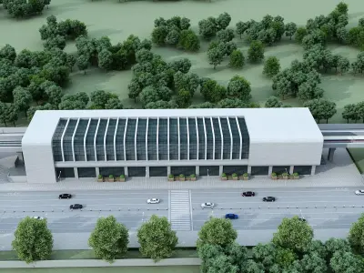 Light Rail Station 03 3D model