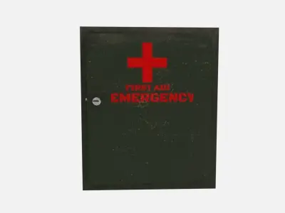 First aid cabinet  Low-poly 3D model