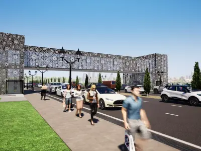 Pedestrian Bridge 3D model