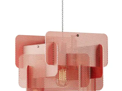 Steel Spliced Mesh Screen Drop Pendant 3D model
