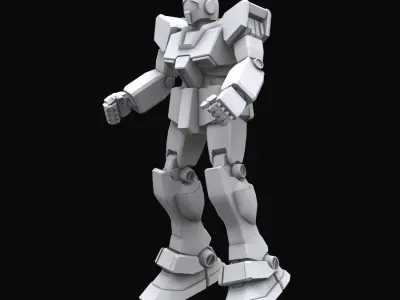 Gundam mobile suit MS RGM79 GM model 3D model