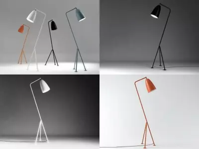 Grasshopper floor lamp 3D model